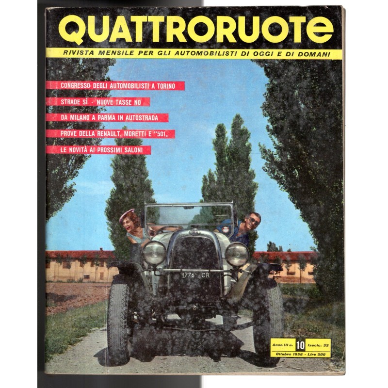 QUATTRORUOTE-fasc 33, ottobre-1958