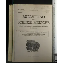 BULLETTINO DELLE SCIENZE MEDICHE FASCICOLO 1-2 GENNAIO- GIUGNO