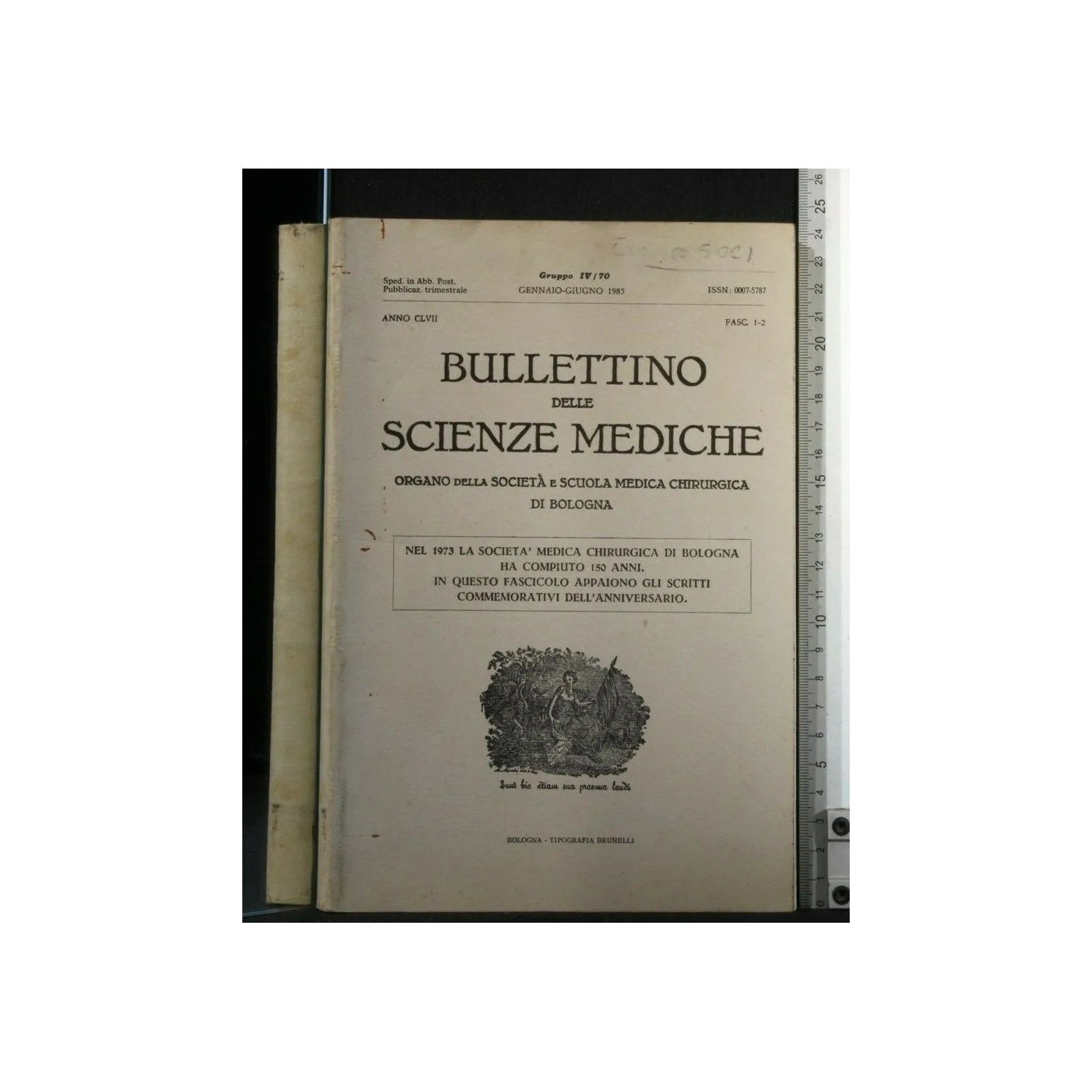 BULLETTINO DELLE SCIENZE MEDICHE FASCICOLO 1-2 GENNAIO- GIUGNO