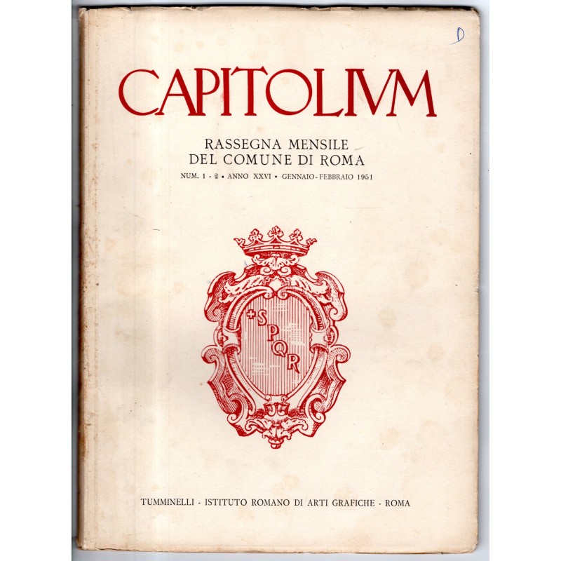 CAPITOLIUM-n 1-2, gennaio/febbraio-1951