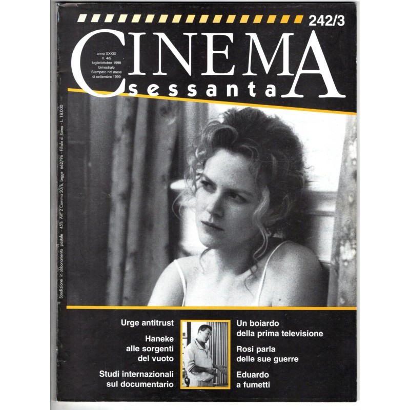 CINEMASESSANTA-242/3, n 4-5, luglio/ottobre, stampato settembre 1999-1998
