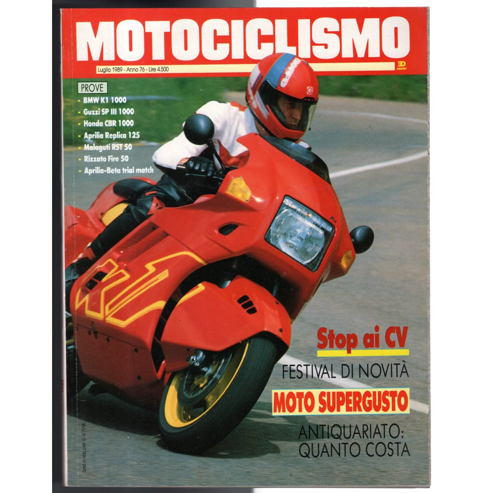 MOTOCICLISMO-n 7, luglio-1989