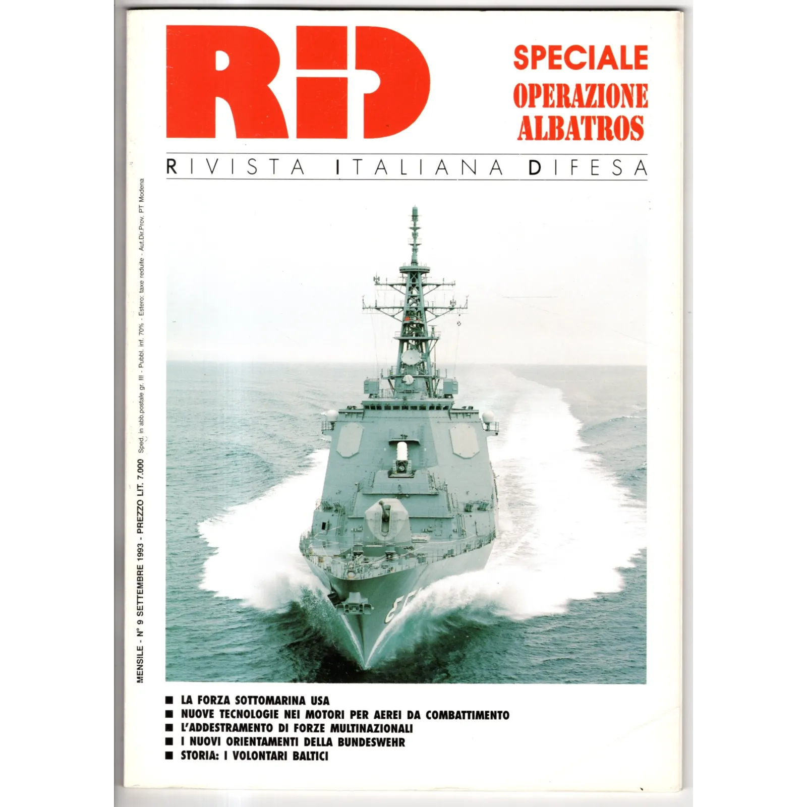 RID. RIVISTA ITALIANA DIFESA-n 9, settembre-1993