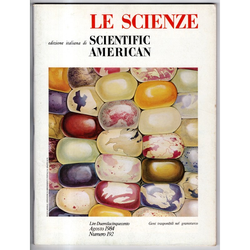 LE SCIENZE. EDIZIONE ITALIANA DI SCIENTIFIC AMERICAN-n 192, agosto-1984