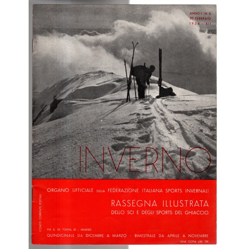 INVERNO. RASSEGNA ILLUSTRATA DELLO SCI E DEGLI SPORTS…-n 6, 20 febbraio-1934