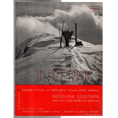 INVERNO. RASSEGNA ILLUSTRATA DELLO SCI E DEGLI SPORTS…-n 6, 20 febbraio-1934