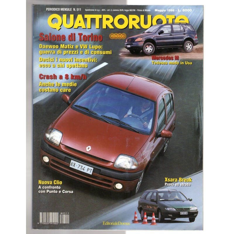 QUATTRORUOTE-n 511, maggio-1998