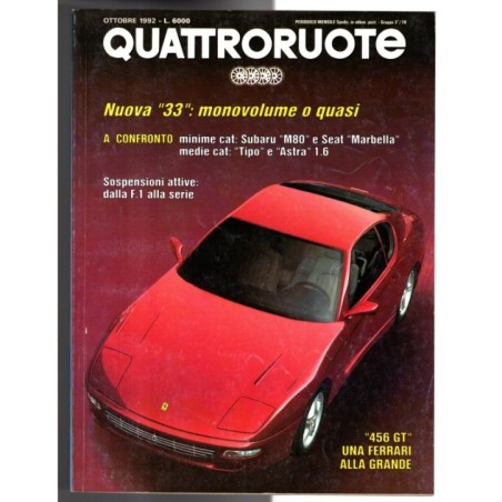 QUATTRORUOTE-n 444, ottobre-1992