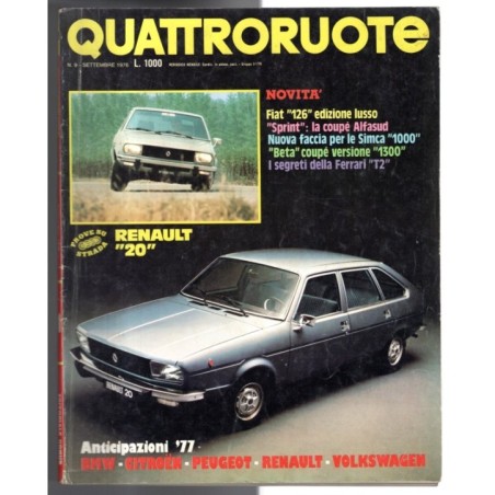 QUATTRORUOTE-n 249, settembre-1976