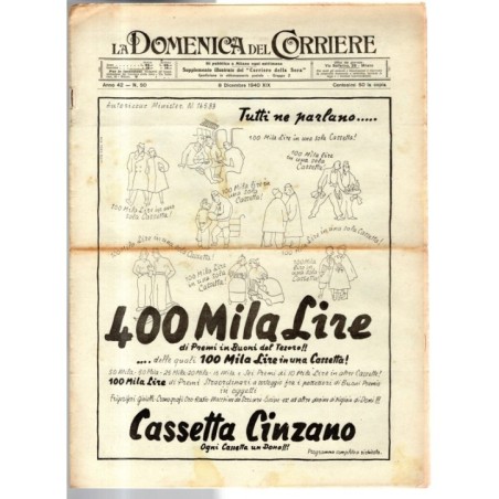 LA DOMENICA DEL CORRIERE-n 50, 8 dicembre-1940