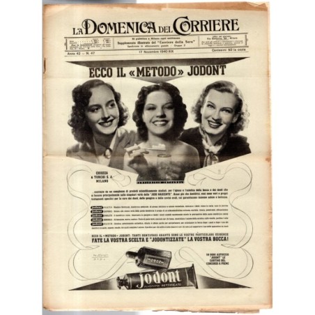 LA DOMENICA DEL CORRIERE-n 47, 17 novembre-1940