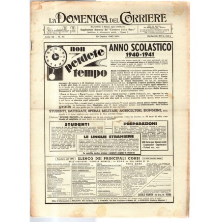 LA DOMENICA DEL CORRIERE-n 43, 20 ottobre-1940