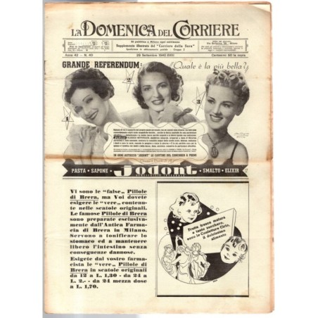 LA DOMENICA DEL CORRIERE-n 40, 29 settembre-1940