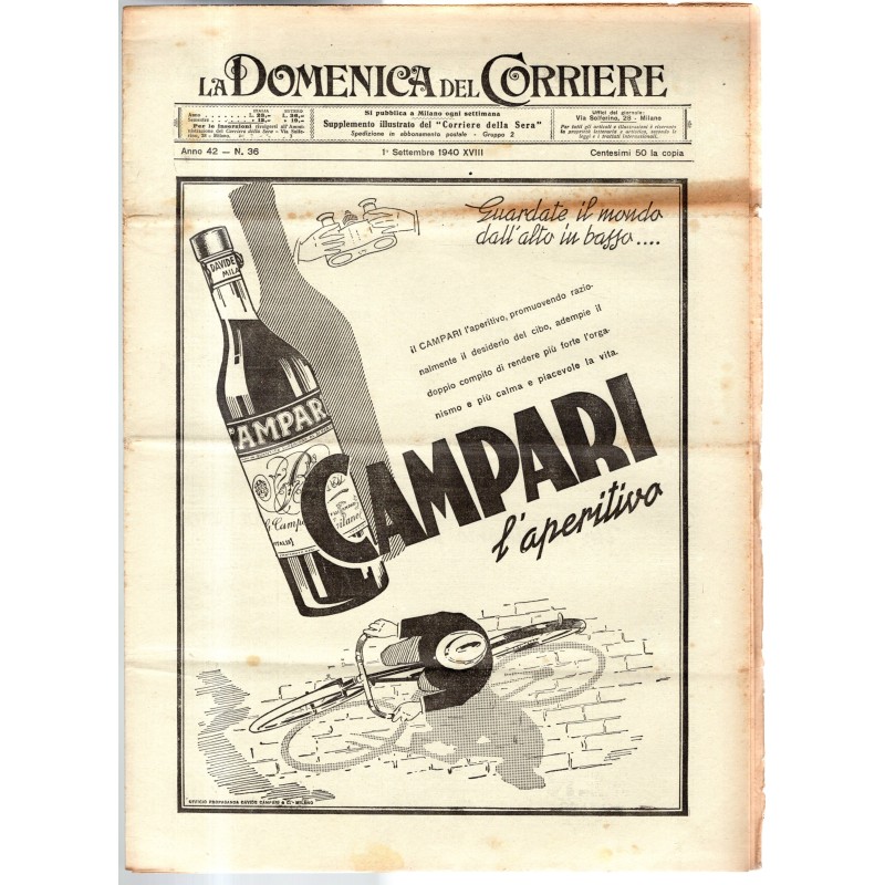 LA DOMENICA DEL CORRIERE-n 36, 1 settembre-1940