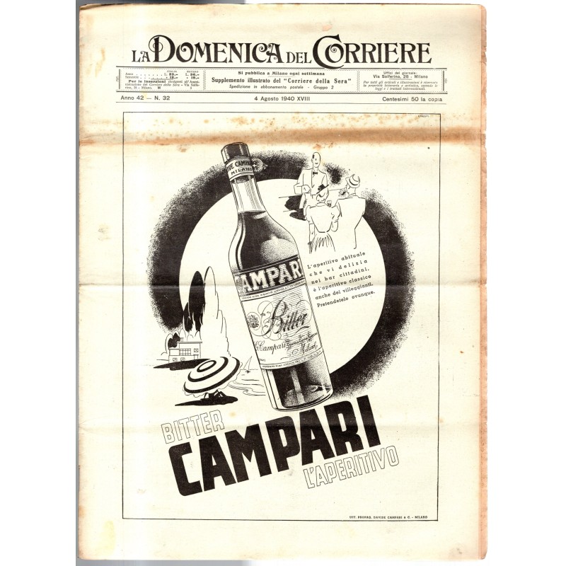LA DOMENICA DEL CORRIERE-n 32, 4 agosto-1940