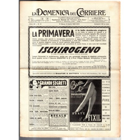 LA DOMENICA DEL CORRIERE-n 14, 31 marzo-6 aprile-1940