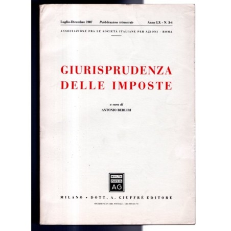 GIURISPRUDENZA DELLE IMPOSTE-n 3-4, luglio/dicembre-1987