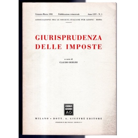 GIURISPRUDENZA DELLE IMPOSTE-n 1, gennaio/marzo-1992