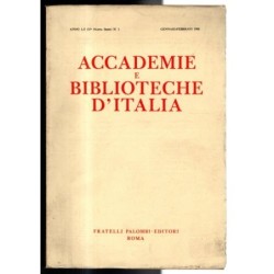 ACCADEMIE E BIBLIOTECHE D'ITALIA-n 1, gennaio/febbraio-1984