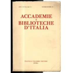 ACCADEMIE E BIBLIOTECHE D'ITALIA-n 6, novembre/dicembre-1983