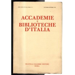 ACCADEMIE E BIBLIOTECHE D'ITALIA-n 6, novembre/dicembre-1981