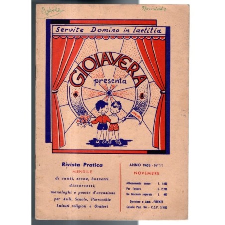 GIOIA VERA-n 11, novembre-1963