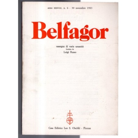 BELFAGOR. RASSEGNA DI VARIA UMANITÀ-n 6, 30 novembre-1983