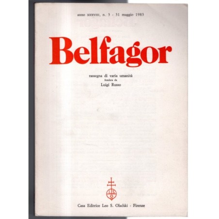 BELFAGOR. RASSEGNA DI VARIA UMANITÀ-n 3, 31 maggio-1983
