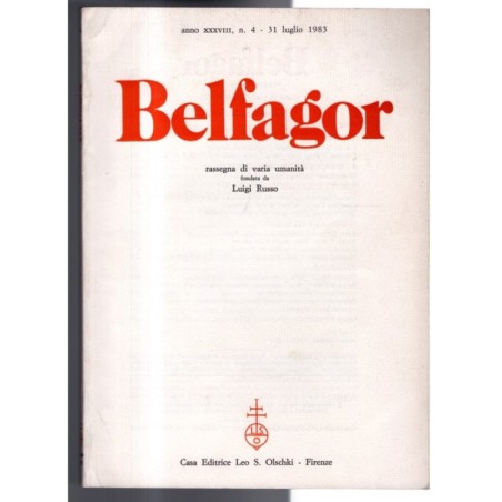 BELFAGOR. RASSEGNA DI VARIA UMANITÀ-n 4, 31 luglio-1983