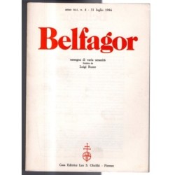 BELFAGOR. RASSEGNA DI VARIA UMANITÀ-n 4, 31 luglio-1986