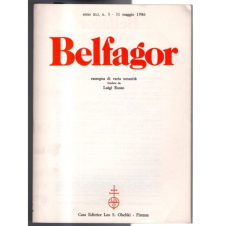 BELFAGOR. RASSEGNA DI VARIA UMANITÀ-n 3, 31 maggio-1986