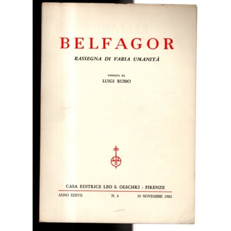 BELFAGOR. RASSEGNA DI VARIA UMANITÀ-n 6, 30 novembre-1982