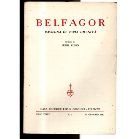 BELFAGOR. RASSEGNA DI VARIA UMANITÀ-n 1, 31 gennaio-1982