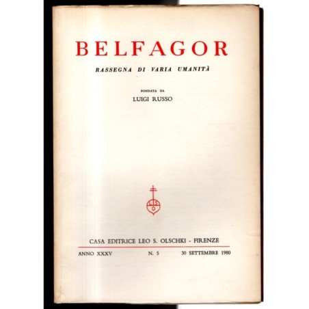 BELFAGOR. RASSEGNA DI VARIA UMANITÀ-n 5, 30 settembre-1980