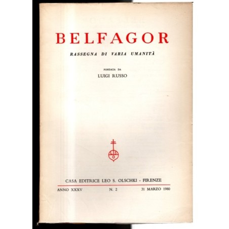 BELFAGOR. RASSEGNA DI VARIA UMANITÀ-n 2, 31 marzo-1980