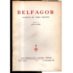 BELFAGOR. RASSEGNA DI VARIA UMANITÀ-n 6, 30 novembre-1981
