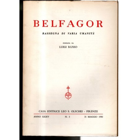 BELFAGOR. RASSEGNA DI VARIA UMANITÀ-n 3, 31 maggio-1980
