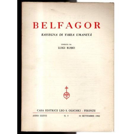 BELFAGOR. RASSEGNA DI VARIA UMANITÀ-n 5, 30 settembre-1982