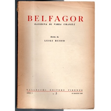 BELFAGOR. RASSEGNA DI VARIA UMANITÀ-n 3, 15 maggio-1946
