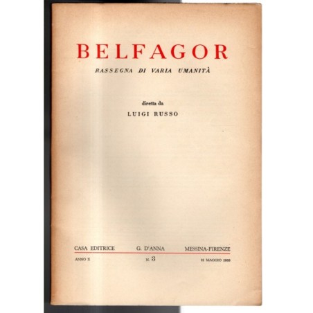 BELFAGOR. RASSEGNA DI VARIA UMANITÀ-n 3, 31 maggio-1955