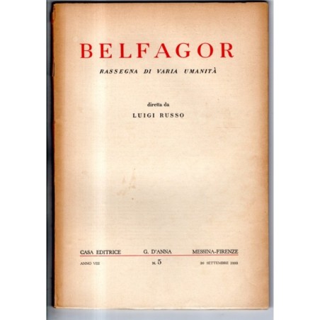 BELFAGOR. RASSEGNA DI VARIA UMANITÀ-n 5, 30 settembre-1953