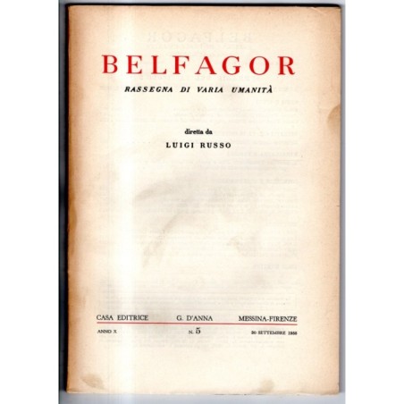 BELFAGOR. RASSEGNA DI VARIA UMANITÀ-n 5, 30 settembre-1955