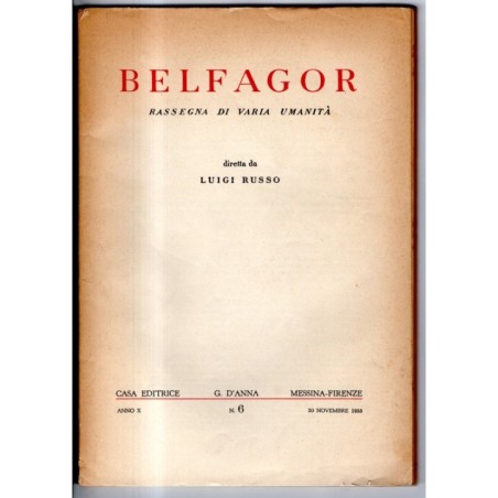 BELFAGOR. RASSEGNA DI VARIA UMANITÀ-n 6, 30 novembre-1955