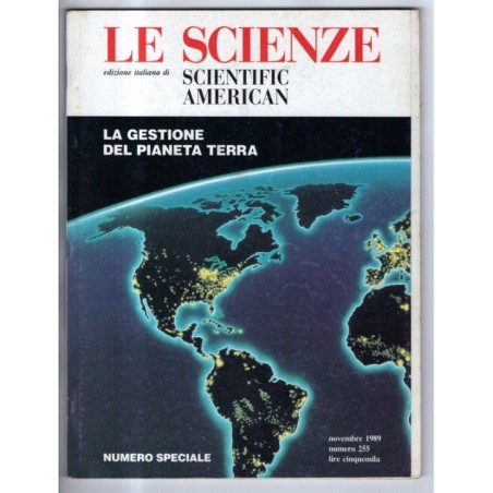 LE SCIENZE. EDIZIONE ITALIANA DI SCIENTIFIC AMERICAN-n 255, novembre-1989