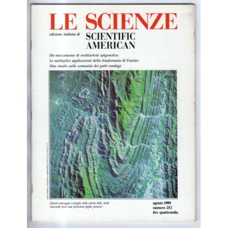 LE SCIENZE. EDIZIONE ITALIANA DI SCIENTIFIC AMERICAN-n 252, agosto-1989