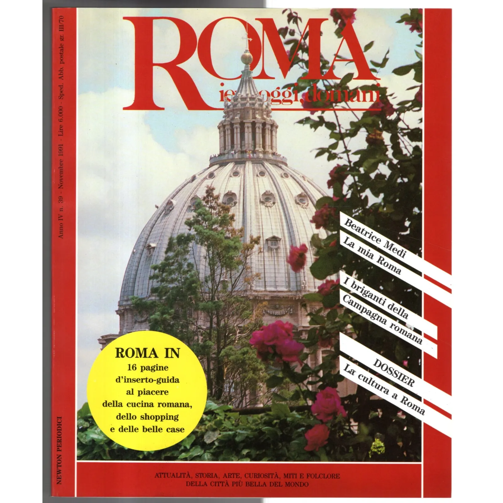 ROMA IERI, OGGI, DOMANI-n 39, novembre-1991