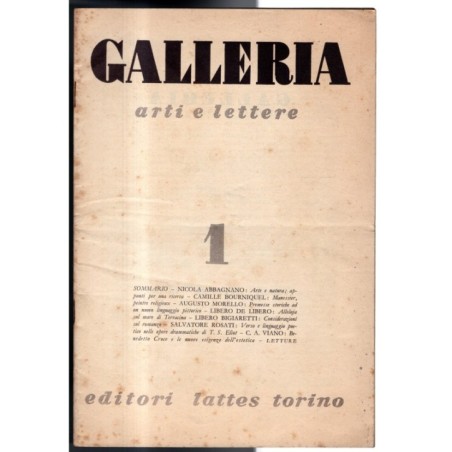 GALLERIA. ARTI E LETTERE-n 1, gennaio/febbraio-1953