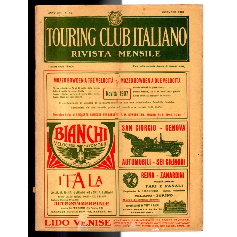 TOURING CLUB ITALIANO-n 12, dicembre-1907