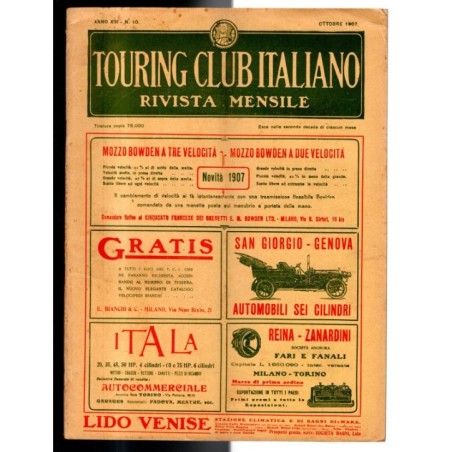 TOURING CLUB ITALIANO-n 10, ottobre-1907