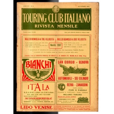 TOURING CLUB ITALIANO-n 9, settembre-1907